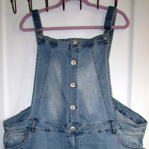 28W Blue Jean Overalls Ashley Stewart Full Length